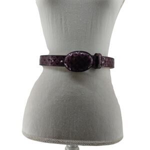 Western Girls Size 28 Belt Purple Patent Leather Textured Cowgirl